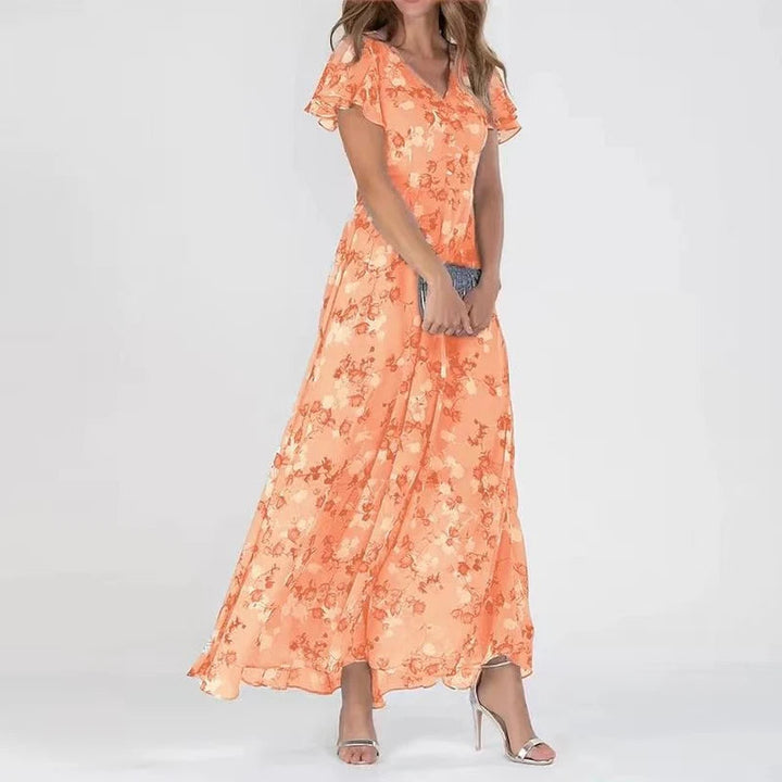 Vestido glamouroso que cobre a barriga