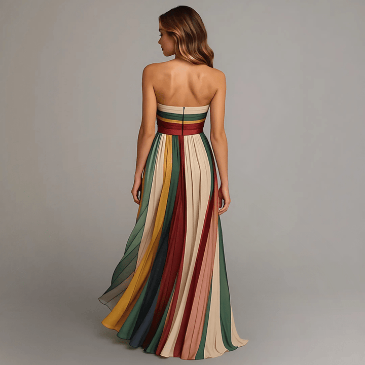 Vestido Longo Colorido sem Mangas