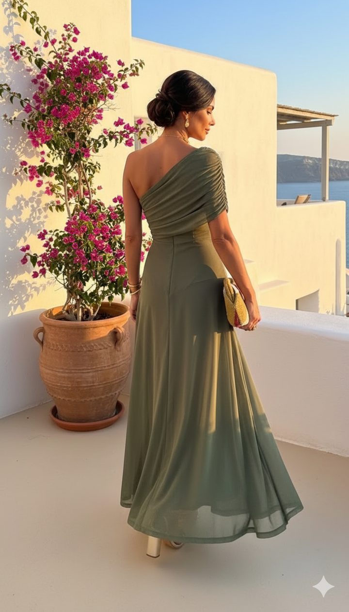 Inês - Vestido largo fluido com design elegante
