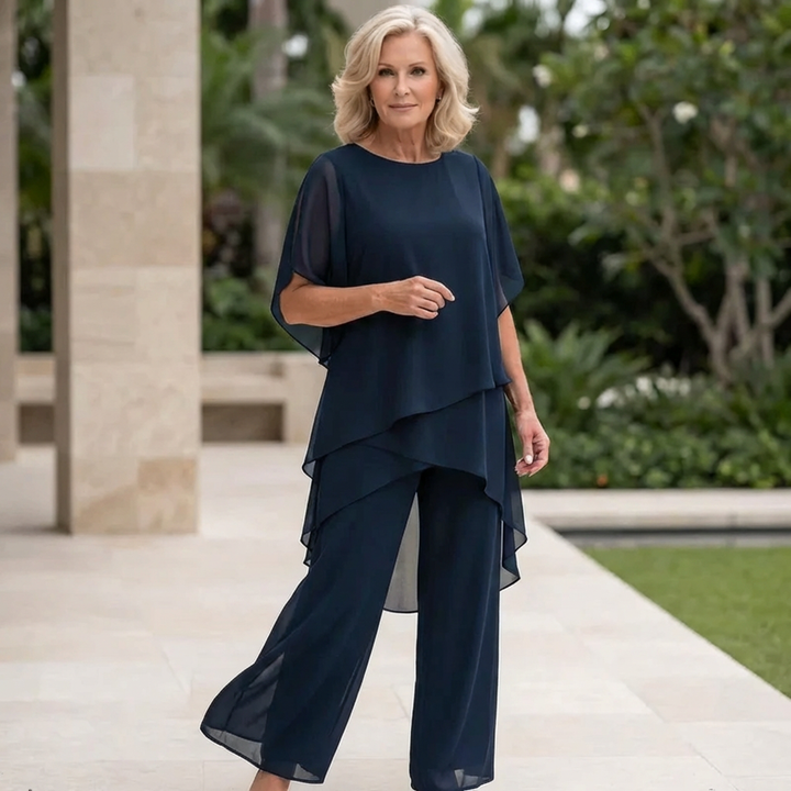 Saskia – Conjunto Palazzo de Dois Peças Drapado