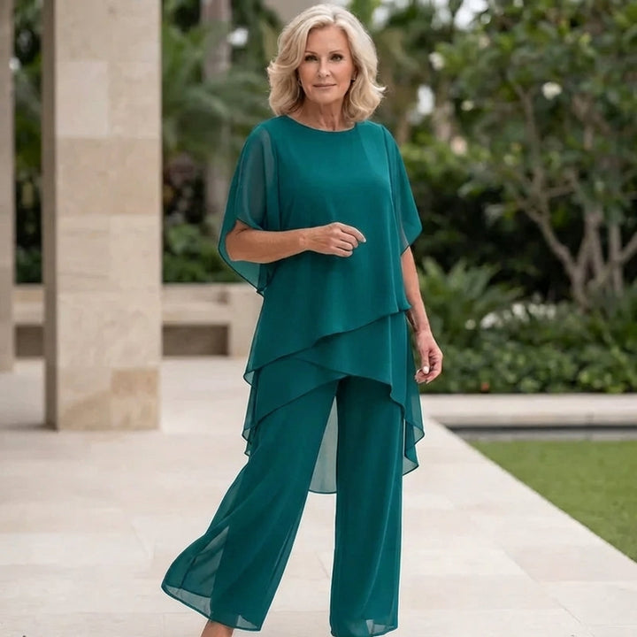 Saskia – Conjunto Palazzo de Dois Peças Drapado
