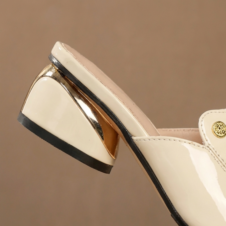 Sapatos de Salto Patente em Cor Malva