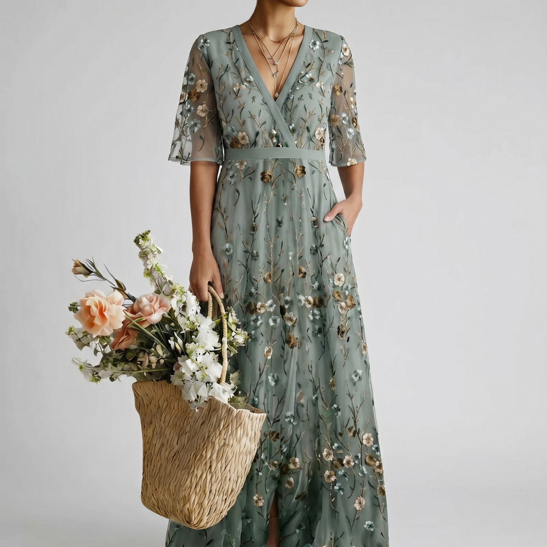 EVADNE | VESTIDO MAXI FLORAL