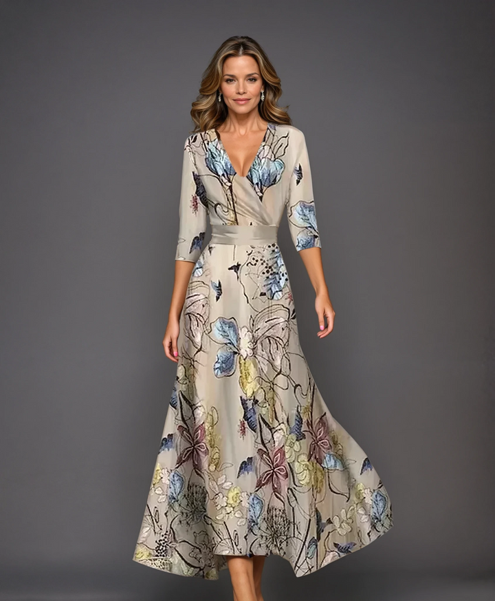 Vestido Chic com Impressão Floral