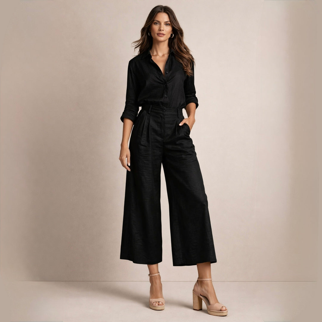 Delphine | Conjunto de Linho Elegante