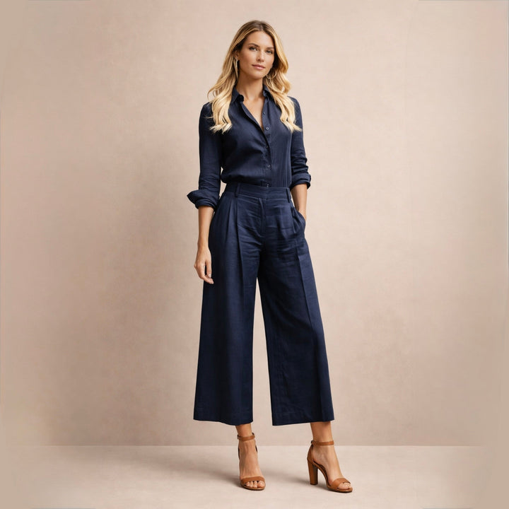 Delphine | Conjunto de Linho Elegante