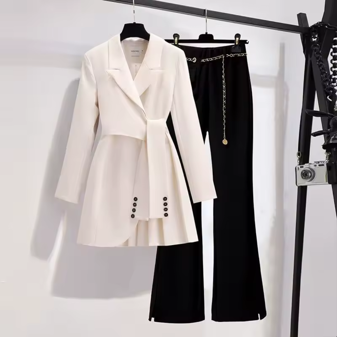 LOUISA™ – Conjunto Elegante de Blazer e Calças