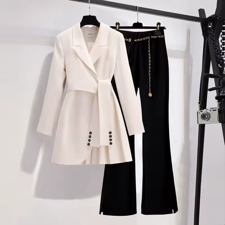 LOUISA™ – Conjunto Elegante de Blazer e Calças