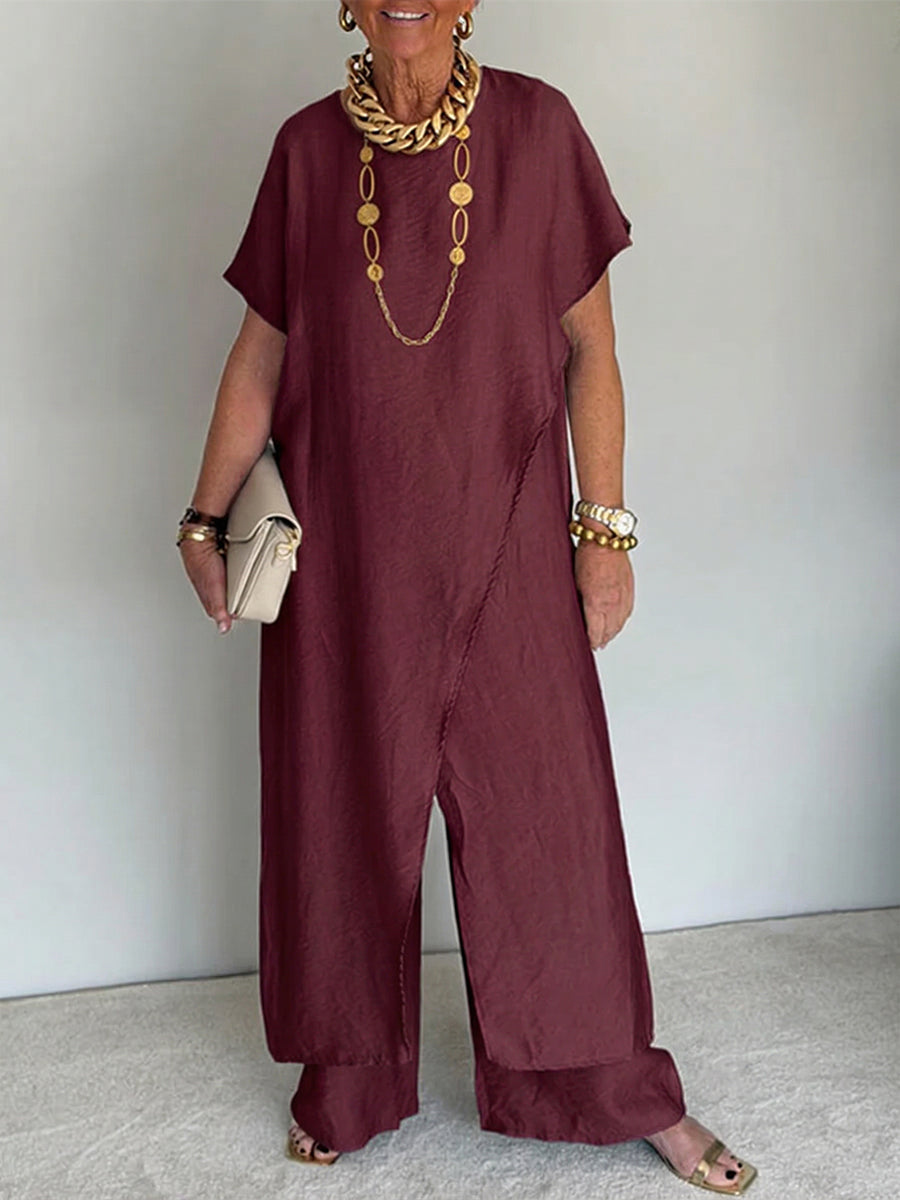 Liora - Conjunto Assimétrico Confortável em Duas Peças