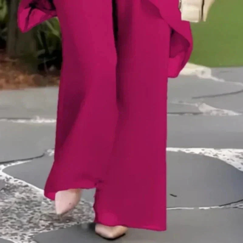 Saskia – Conjunto Palazzo de Dois Peças Drapado