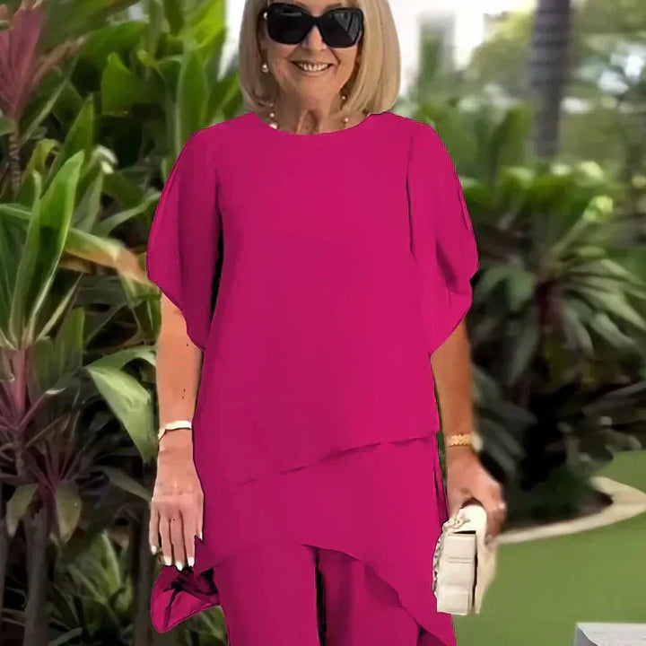 Saskia – Conjunto Palazzo de Dois Peças Drapado