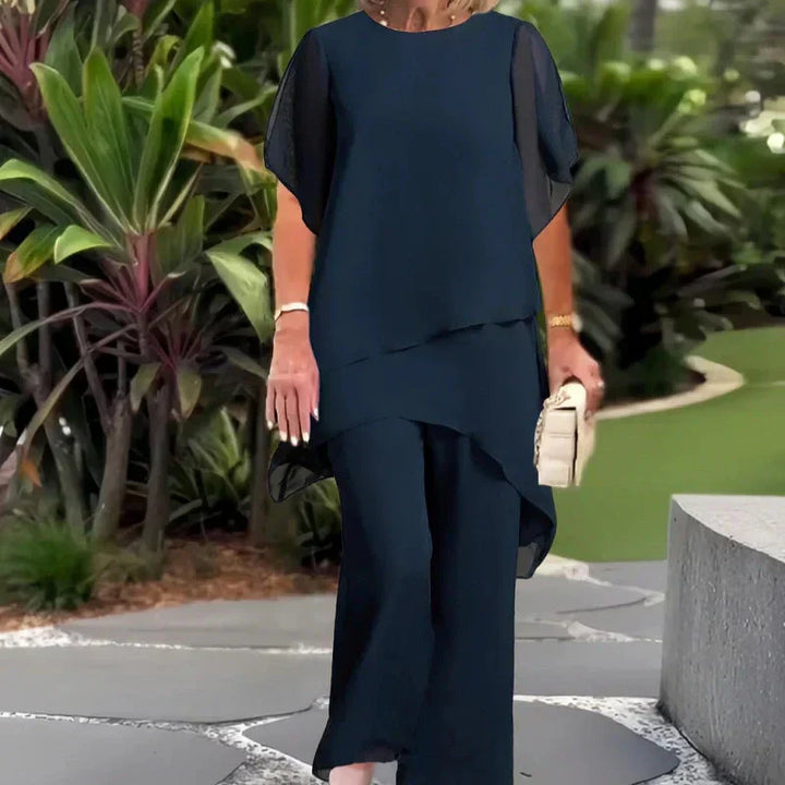 Saskia – Conjunto Palazzo de Dois Peças Drapado