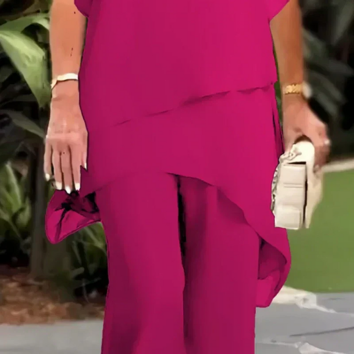 Saskia – Conjunto Palazzo de Dois Peças Drapado