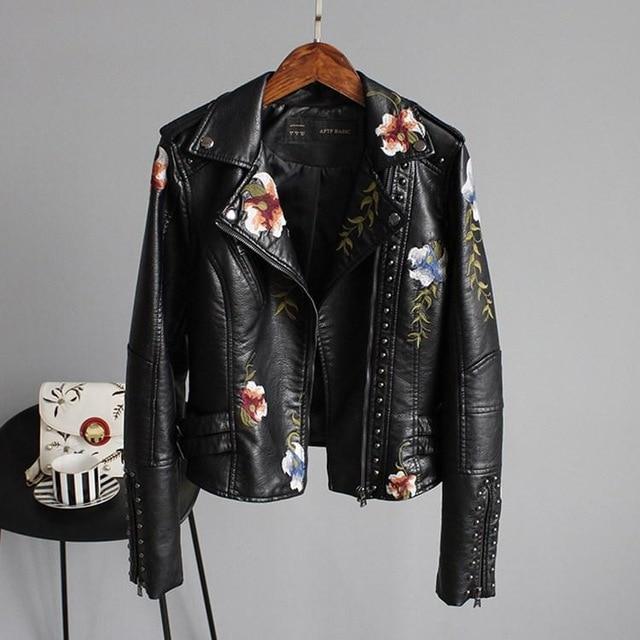 Ella™| Casaco em Look de Couro