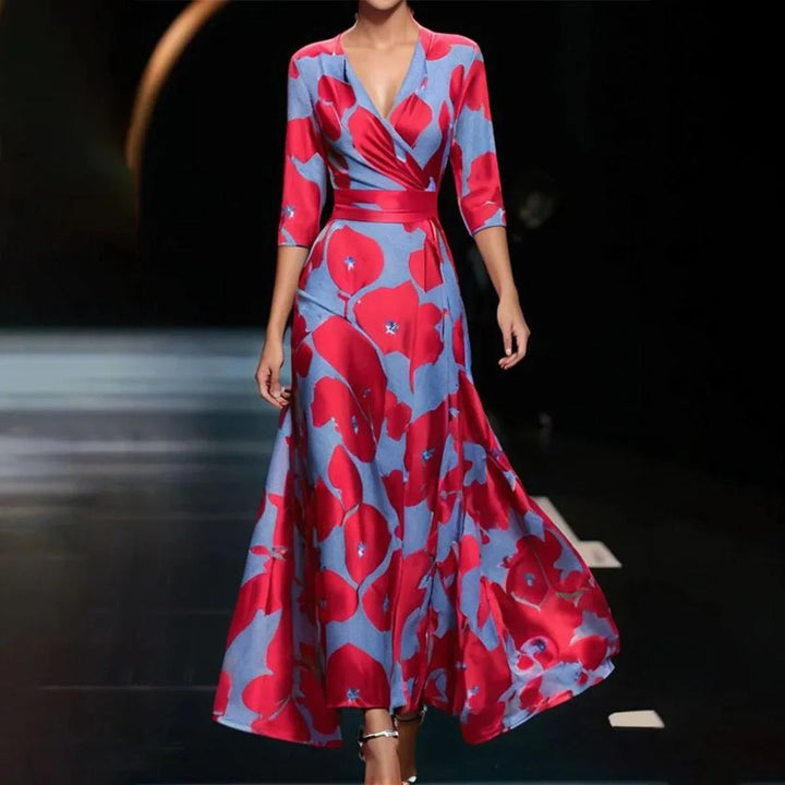 Vestido Chic com Impressão Floral