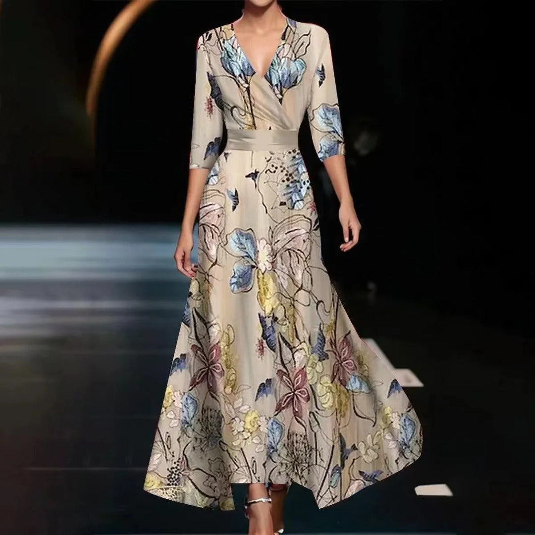 Vestido Chic com Impressão Floral